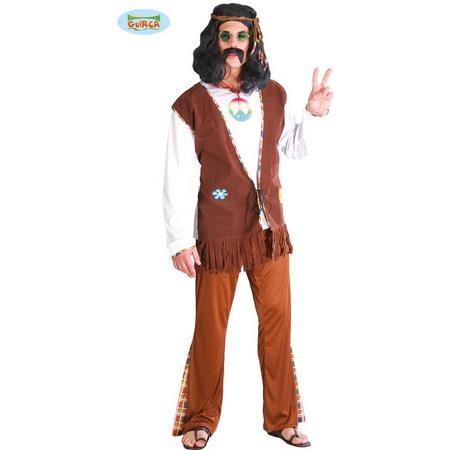 Hippie Kostuum | Peace Man Hippie Kostuum | Maat 48-50 | Carnaval kostuum | Verkleedkleding